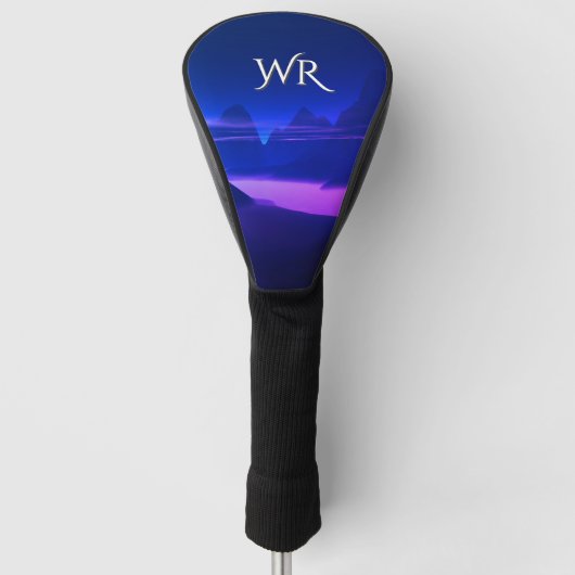 Misty Mountain Lila Monogram Golf Headcover (Vorderseite)