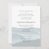 Misty Mountain Parents laden zu Hochzeiten ein Einladung (Vorderseite)