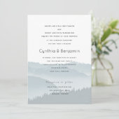 Misty Mountain Parents laden zu Hochzeiten ein Einladung (Stehend Vorderseite)