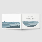 Misty Mountain Peaks Wedding Guest Book Gästebuch (Voll)
