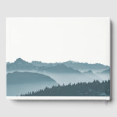 Misty Mountain Peaks Wedding Guest Book Gästebuch (Rückseite)