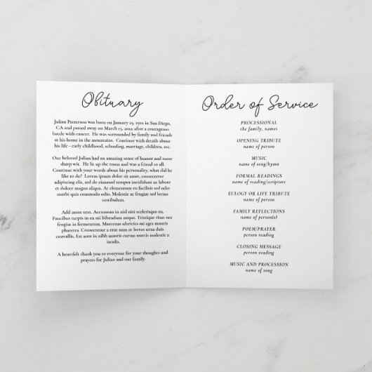 Misty Mountain Pines - Beerdigung des Lebens Programm (Innenseite)