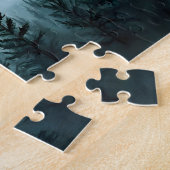 Misty Mountain Range Wasserfarbe Puzzle (Seite)