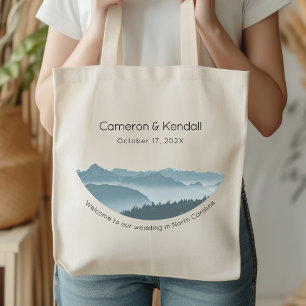 Misty Mountain Range Wedding Welcome Bags Tragetasche