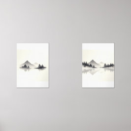 "Misty Mountain Reflections" Bilderwand Sets