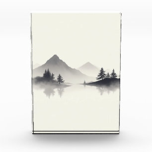 "Misty Mountain Reflections" Fotoblock