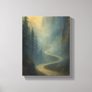 Misty Mountain Road - Naturlandschaft Leinwanddruck