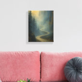 Misty Mountain Road - Naturlandschaft Leinwanddruck (Insitu (Wohnzimmer))