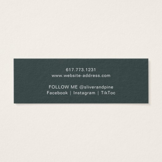 Misty Mountain Stud Earring Display Card (Rückseite)