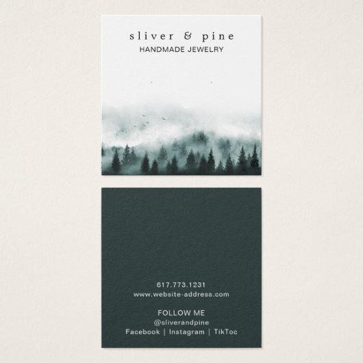 Misty Mountain Stud Earring Display Card (Vorne & Hinten)