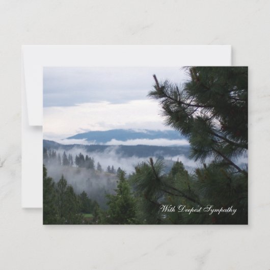 Misty Mountain Sympathy Card Karte (Vorderseite)