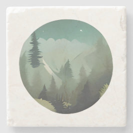 Misty Mountain Valley: Eine ruhige Wildnis-Flucht Steinuntersetzer