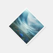 Misty Mountain Valley mit Wildblumen Serviette (Ecke)