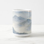 Misty Mountain Watercolor Landscape Kaffeetasse (Mittel)