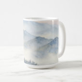 Misty Mountain Watercolor Landscape Kaffeetasse (VorderseiteRechts)