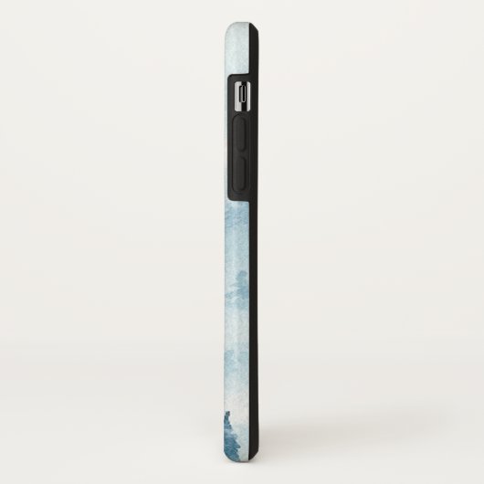 Misty Mountain Watercolor Monogram iPhone Case (Hinten/Links)