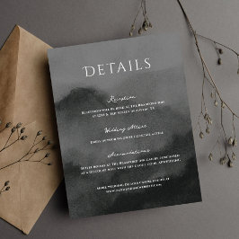 Misty Mountain Watercolor Wedding Begleitkarte