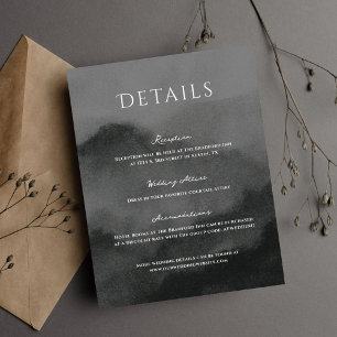 Misty Mountain Watercolor Wedding Begleitkarte