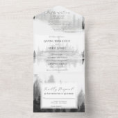 Misty Mountain Wedding All In One Einladung (Innen Boden)