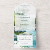 Misty Mountain Wedding All In One Einladung (Innen Boden)