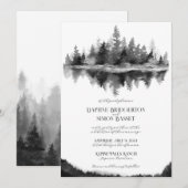 Misty Mountain Wedding Einladung (Vorne/Hinten)