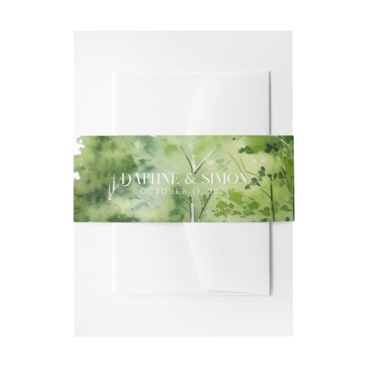 Misty Mountain Wedding Einladungsbanderole (Vorderseite Beispiel)