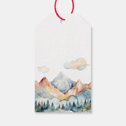 Misty Mountain Wedding Geschenkanhänger (Rückseite)