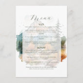 Misty Mountain Wedding Menükarte (Vorderseite)