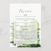 Misty Mountain Wedding Menükarte (Vorderseite)