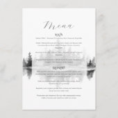 Misty Mountain Wedding Menükarte (Vorderseite)