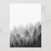 Misty Mountain Wedding Menükarte (Rückseite)