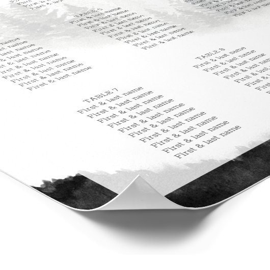 Misty Mountain Wedding Poster (Ecke)