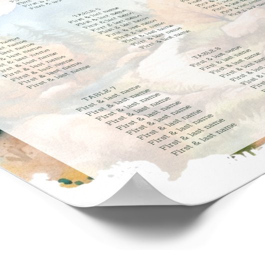 Misty Mountain Wedding Poster (Ecke)