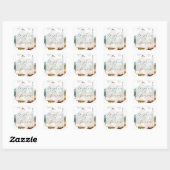 Misty Mountain Wedding Quadratischer Aufkleber (Blatt)