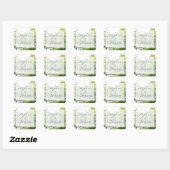 Misty Mountain Wedding Quadratischer Aufkleber (Blatt)
