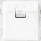Misty Mountain Wedding Quadratischer Aufkleber (Tasche)
