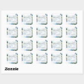 Misty Mountain Wedding Quadratischer Aufkleber (Blatt)