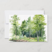 Misty Mountain Wedding RSVP Karte (Rückseite)