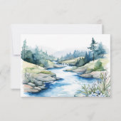 Misty Mountain Wedding RSVP Karte (Rückseite)