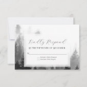 Misty Mountain Wedding RSVP Karte (Vorderseite)