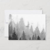 Misty Mountain Wedding RSVP Karte (Rückseite)