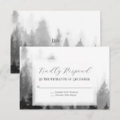 Misty Mountain Wedding RSVP Karte (Vorne/Hinten)
