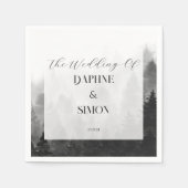 Misty Mountain Wedding Serviette (Vorderseite)