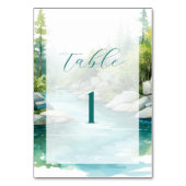 Misty Mountain Wedding Tischnummer (Vorderseite)