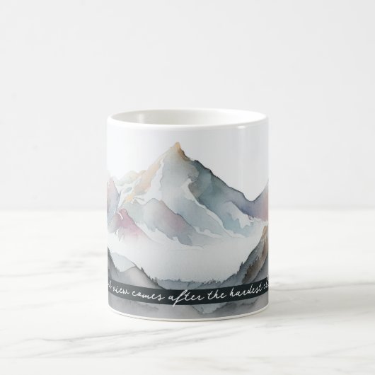 Misty Mountains Die beste Aussicht Kaffeetasse (Mittel)