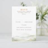 Misty Mountains Hochzeit im Herbst RSVP Cards Karte (Stehend Vorderseite)