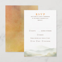 Misty Mountains Hochzeit im Herbst RSVP Cards