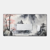 Misty Mountains Ink Painting Schreibtischunterlage (Tastatur & Maus)