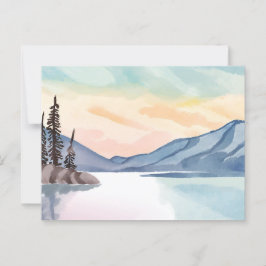 Misty Mountains | Lake Tahoe Watercolor Postkarte