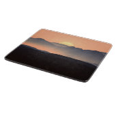 Misty Mountains Landschaft Schneidebrett (Ecke)